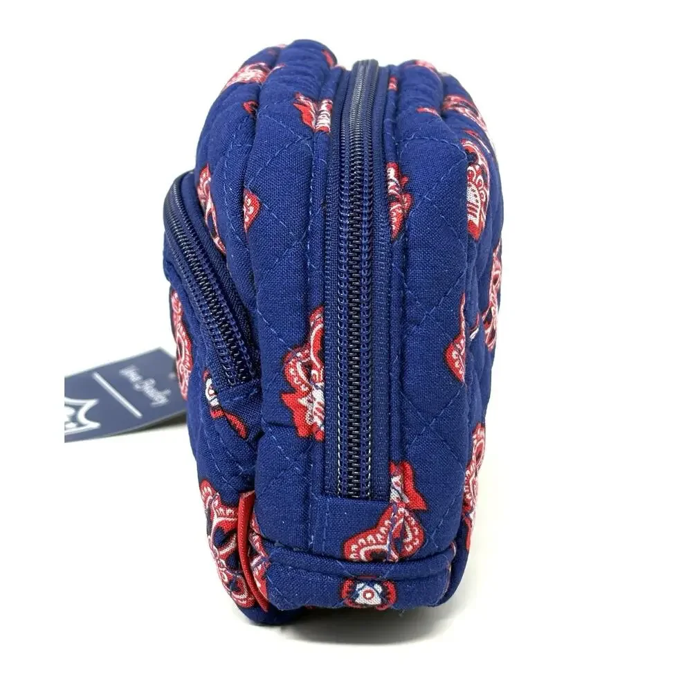 Vera Bradley NFL New York NY Giants Makeup Medium Cosmetic Bag Pouch NWT